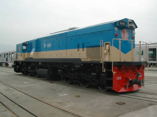 현대로템이 납품한 방글라데시 디젤전기기관차. ⓒ 현대로템