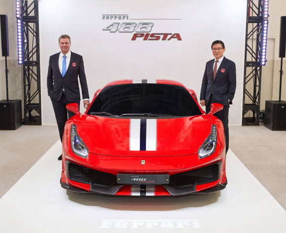 왼쪽부터 디터 넥텔 극동 및 중동 총괄 CEO, FMK 김광철 대표. ⓒ 페라리