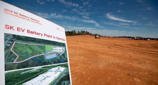 미국 조지아주 공장 건설 부지 현장. ⓒ SK이노베이션