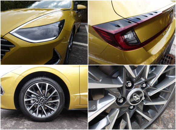 신형 쏘나타는 빛을 디자인 요소로 활용한 라이트 아키텍처를 통해 감각적이고 역동적인 외관 디자인을 갖췄다. = 노병우 기자