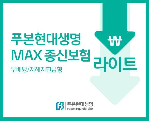 푸본현대생명이 'MAX 종신보험 라이트' 상품을 선보인다. ⓒ 푸본현대생명