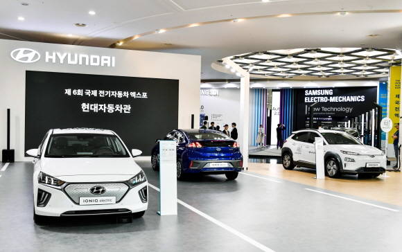 제6회 국제전기자동차엑스포에 마련된 현대차 부스 전경. ⓒ 현대자동차