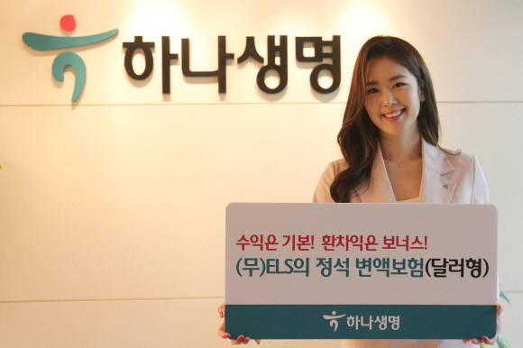 하나생명 관계자는 27일 출시한 '(무)ELS의 정석 변액보험(달러형)'에 대해 원리금 재투자로 투자 수익 극대화를 노릴 수 있다고 말했다. ⓒ 하나생명