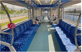 부산교통공사는 기존 1·3호선에 이어 도시철도 2·4호선에도 핑크라이트 전면 설치 완료했다. ⓒ 부산교통공사