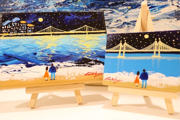 호텔에서 체험할 수 있는 아트모아 갤러리 유화체험 키트. ⓒ (주)부산롯데호텔