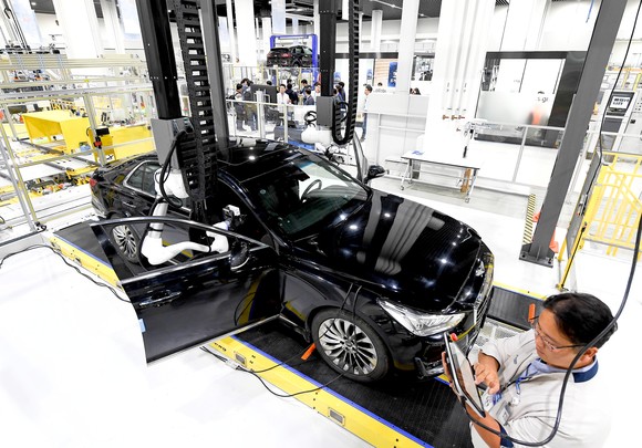 현대·기아차의 완성차 자동검사 기술. ⓒ 현대자동차