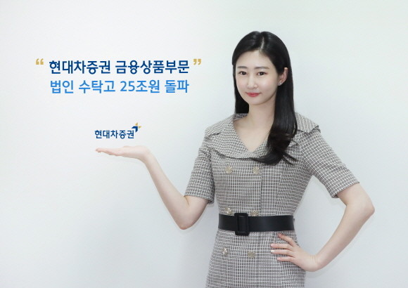 현대차증권이 출범 11년 만에 금융상품부문 법인 수탁고가 25조원을 돌파했다. 이는 현대자동차그룹이 구 신흥증권 인수 첫 해인 2008년 말 수탁고 7700억원보다 3147% 증가한 수치다. ⓒ 현대차증권