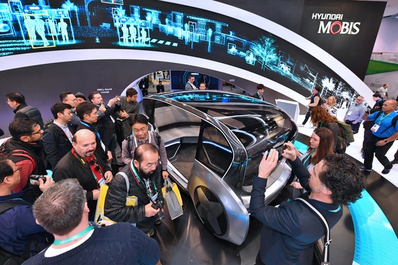 엠비전 에스는 자율주행과 커넥티비티, 전동화, 램프 등 현대모비스의 핵심 기술이 집약된 완전자율주행 콘셉트 차량이다. ⓒ 현대모비스