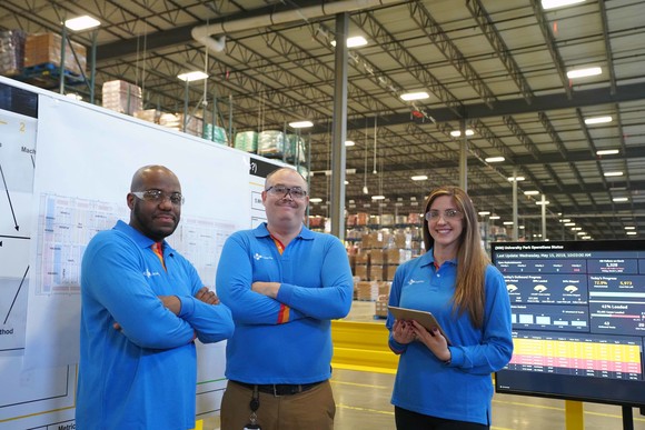 CJ Logistics America 직원들이 포즈를 취하고 있는 모습. ⓒ CJ대한통운