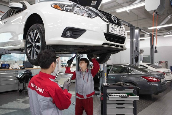 한국닛산이 오는 3월31일까지 닛산 고객을 대상으로 사고 수리 서비스 캠페인을 실시한다. ⓒ 한국닛산