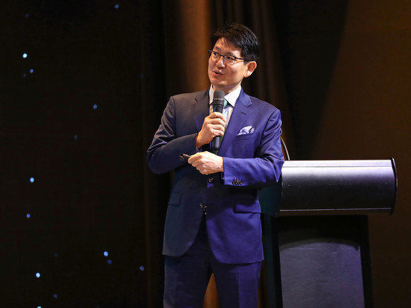 지난달 서울 여의도 글래드호텔에서 KCGI 주최로 열린 한진그룹 정상화를 위한 주주연합 기자간담회에서 강성부 KCGI 대표가 발언하고 있는 모습. ⓒ 연합뉴스