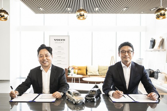 볼보자동차코리아가 에이치모터스와 업무 협약을 체결하고, 볼보SELEKT 수원 전시장을 오픈한다. ⓒ 볼보자동차코리아