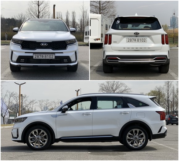 4세대 쏘렌토의 전면, 후면 측면의 모습. = 노병우 기자