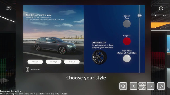버추얼 모터쇼에서는 360° 체험은 물론, 차량의 색상과 휠 구성을 직접 변경해 보는 등 적극적인 참여 역시 가능하다. ⓒ 폭스바겐 코리아
