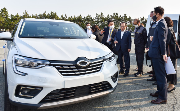 오거돈 부산광역시장이 르노삼성 부산공장을 방문했다. ⓒ 르노삼성자동차