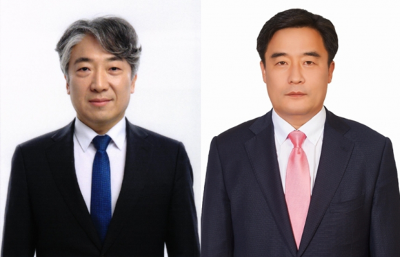 왼쪽부터 기장군 최택용 민주당 후보와 정동만 통합당 후보. ⓒ 프라임경제