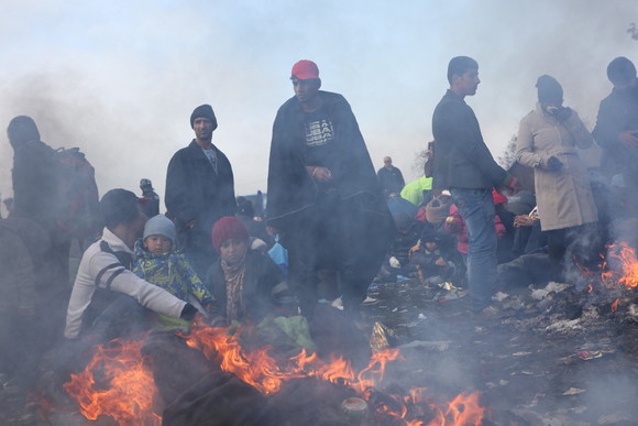 전쟁과 종교로 인한 박해를 피해 슬로베니아 국경으로 몰려든 시리아, 이라크 난민들. ⓒ 전해리 작가