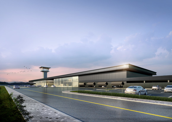고객전용 건물 조감도(관제탑이 위치한 건물 왼쪽은 한국타이어앤테크놀로지 연구동). ⓒ 현대자동차그룹