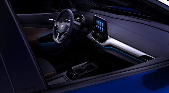 ID. 4의 인테리어는 현대적이면서도 편안한 느낌의 라운지를 연상시킨다. ⓒ 폭스바겐 코리아