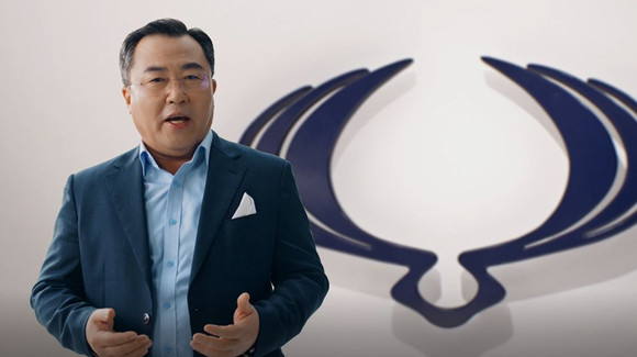 예병태 대표이사가 온라인으로 해외대리점 관계자들에게 인사말을 전하고 있는 모습. ⓒ 쌍용자동차