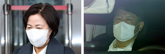 청와대는 지난해 논란이 됐던 추미애 법무부 장관과 윤석열 검찰총장의 청원 3건에 대해 발표했다. ⓒ 연합뉴스