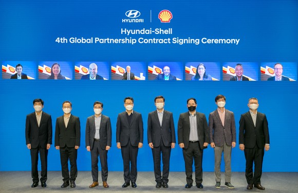 현대차가 세계적인 에너지 기업인 로열 더치 쉘 그룹과 글로벌 비즈니스 파트너십 계약을 연장한다. ⓒ 현대자동차