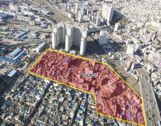 좌천·범일구역 통합2지구 도시환경정비사업지. ⓒ 조합측 관계자