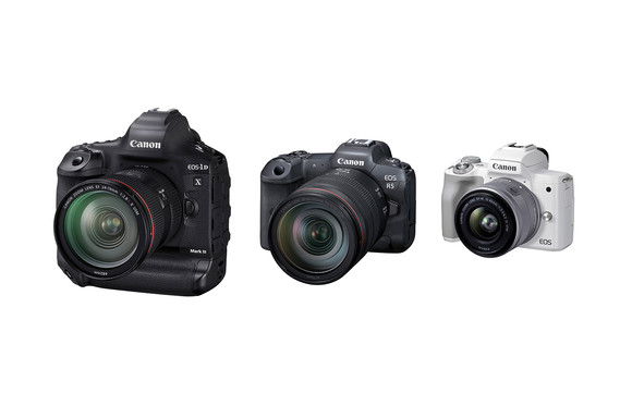 왼쪽부터 EOS-1D X Mark III, EOS R5, EOS M50 Mark II. ⓒ 캐논코리아컨슈머이미징
