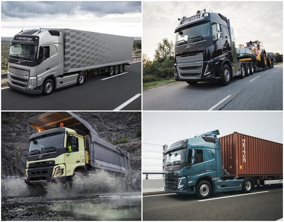 왼쪽부터 시계방향으로 FH, FH16, FM, FMX. ⓒ 볼보트럭코리아