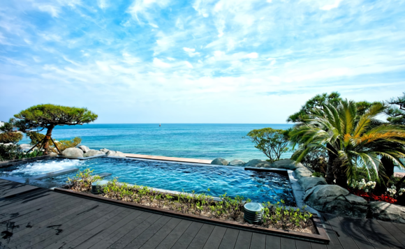 파라다이스호텔 부산 야외 온천 스파 씨메르. ⓒ 파라다이스