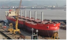 로터 세일 장치가 장착된 팬오션 SEA ZHOUSHAN 선박. ⓒ 한국선급