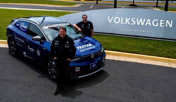 키너지 AS ev가 장착된 폭스바겐 ID.4 프로젝트 차량. ⓒ 한국타이어