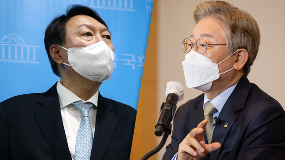 (왼쪽부터)윤석열 전 검찰총장과 이재명 경기지사. ⓒ 연합뉴스