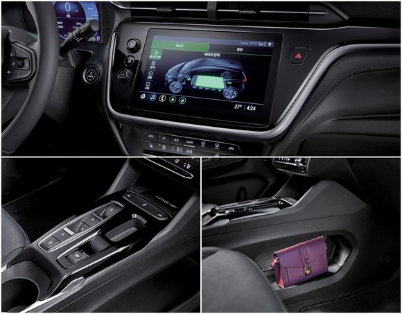 10.2인치 고화질 터치스크린을 비롯해 콘솔 하단에 마련된 스마트 스토리지, 새롭게 설계된 버튼식 기어 시프트. ⓒ 쉐보레