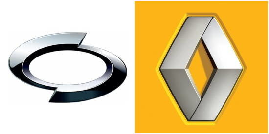 왼쪽부터 르노삼성의 태풍의 눈, 르노의 다이아몬드 엠블럼. ⓒ 르노삼성자동차