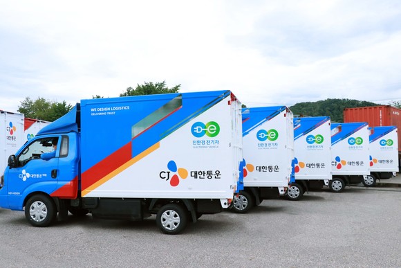 CJ대한통운 친환경 전기택배차량. ⓒ CJ대한통운