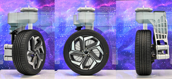 현대모비스가 선행개발에 성공한 e-코너 모듈. ⓒ 현대모비스