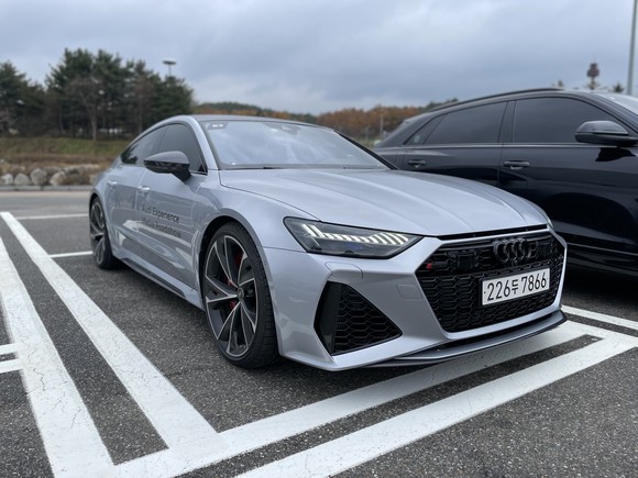 RS 모델 고유의 입체적인 벌집구조를 갖춘 라디에이터 그릴은 날카롭다. = 노병우 기자