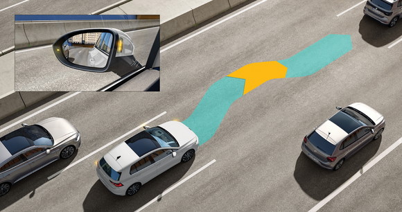 신형 8세대 골프 사이드 어시스트(사각지대 모니터링). ⓒ 폭스바겐 코리아