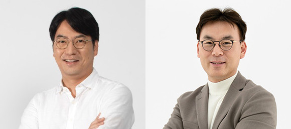 이승원 글로벌 총괄 사장(좌), 도기욱 신임 각자 대표 내정자(우). ⓒ 넷마블