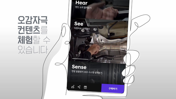 가상전시장 내 '오감정보 서비스' 콘셉트 이미지. ⓒ 현대자동차