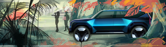 콘셉트 EV9을 활용한 'Autumn Allure(가을의 매력)'. ⓒ 기아