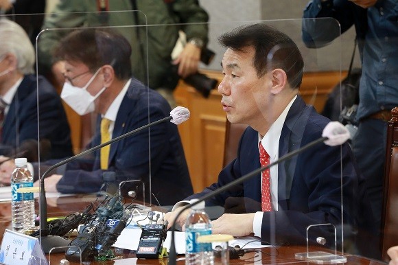 정은보 금융감독원장은 3일 은행연합회에서 국내 시중은행장들과 간담회를 진행했다. © 금융감독원