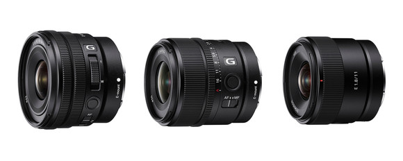 왼쪽부터 SELP1020G, SEL15F14G, SEL11F18. ⓒ 소니코리아