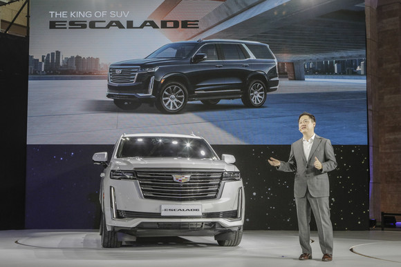 캐딜락 브랜드를 소개하는 서영득 캐딜락코리아 대표. ⓒ 한국GM