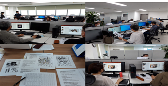 사진은 지난 2021년 교육과정에 참여한 시니어들의 교육 장면. ⓒ 한국복지정보통신협의회
