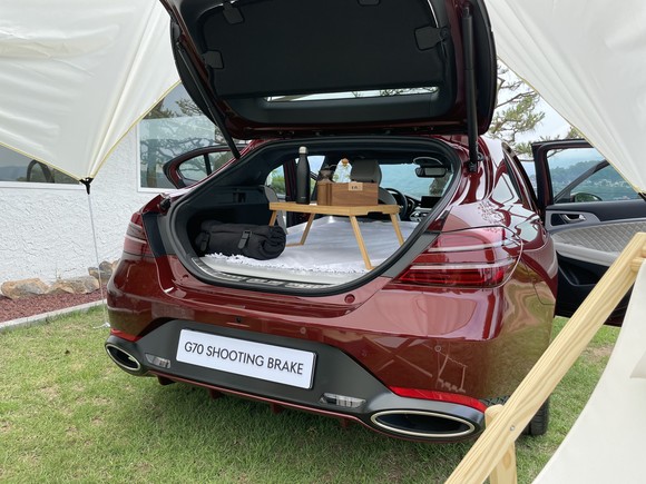 G70 슈팅 브레이크는 최대 1535ℓ의 적재공간 등을 통해 다양한 크기의 짐을 편리하게 실을 수 있다. = 노병우 기자