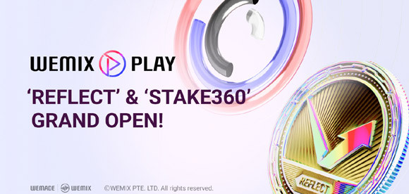 리플렉트 코인과 스테이크 360에 대한 세부 정보는 위믹스 플레이 공식 사이트에서 확인할 수 있다. ⓒ 위메이드