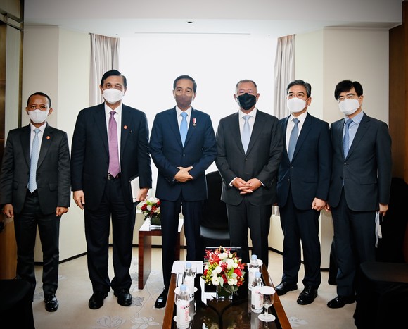 정의선 회장이 현대차그룹 한국을 방문한 인도네시아 조코 위도도 대통령과 면담 후 기념촬영을 하고 있다. ⓒ 현대자동차그룹