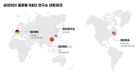 삼성SDI 글로벌 R&D 연구소 네트워크. ⓒ 삼성SDI